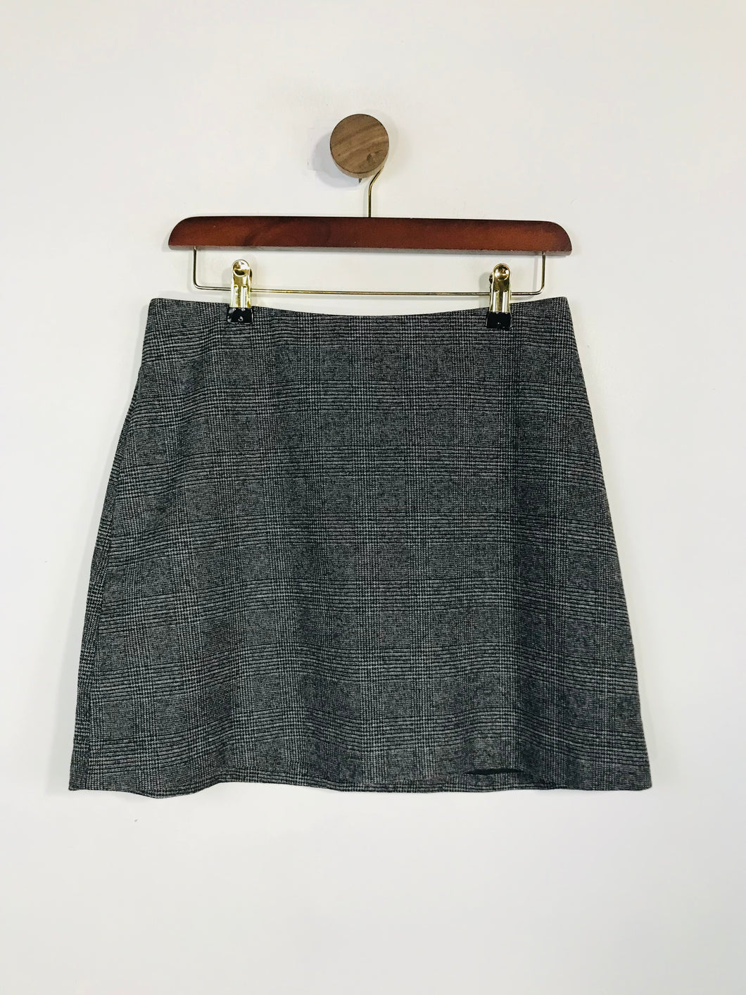 Monki Women's Check Gingham Mini Skirt | EU38 UK10 | Grey