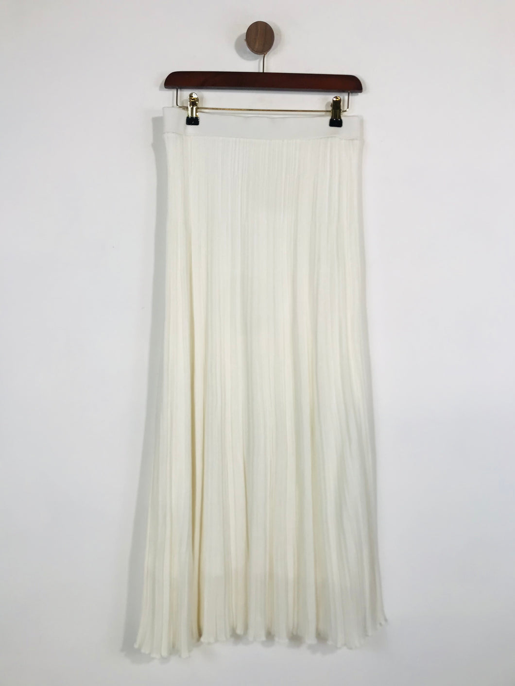 Zara Women's Ribbed Maxi Skirt | M UK10-12 | White