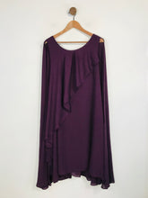 Load image into Gallery viewer, Biba Women&#39;s Tunic Cape Shift Dress | UK18 | Purple
