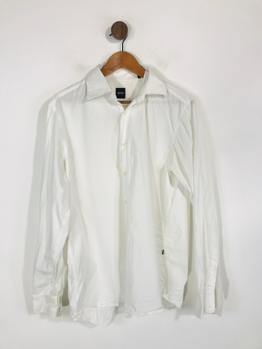 Hugo Boss Men's Cotton Smart Button-Up Shirt | L | White