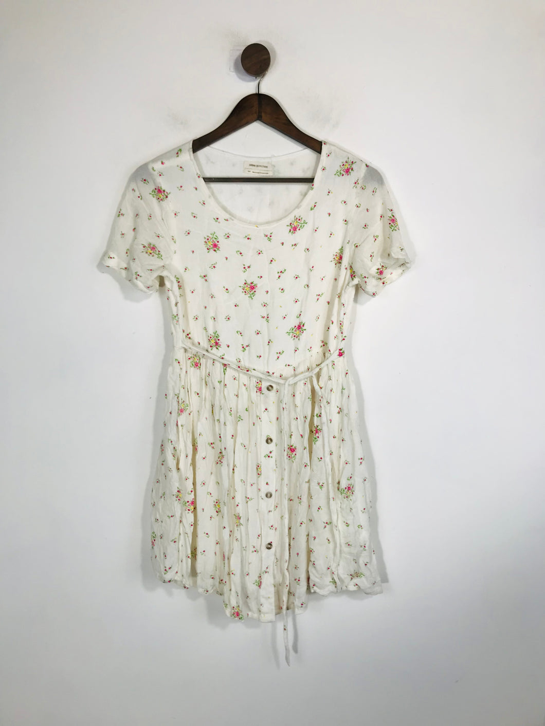 Urban Outfitters Women's Floral A-Line Dress | S UK8 | White