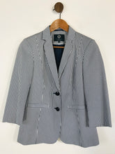 Load image into Gallery viewer, Viyella Women&#39;s Striped Petite Blazer Jacket | UK10 | Blue
