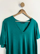 Load image into Gallery viewer, Zara Women&#39;s V-Neck T-Shirt | M UK10-12 | Green
