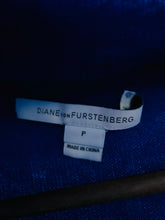 Load image into Gallery viewer, Diane von Furstenberg Women&#39;s High Neck Jumper | P UK8 | Blue
