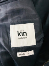 Load image into Gallery viewer, Kin by John Lewis Men&#39;s Stripe Slim Fit Bomber Jacket | S | Blue

