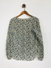 Load image into Gallery viewer, Gerard Darel Women&#39;s Floral Long Sleeve Blouse | 36 UK8 | Blue
