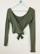 Load image into Gallery viewer, Lululemon Womens Cropped Wrap Top | UK8-10 | Green
