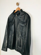 Load image into Gallery viewer, Jasper Conran Men&#39;s Leather Biker Jacket | XL | Black
