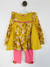 Load image into Gallery viewer, Monsoon Kid&#39;s Floral Long Sleeve Smock Dress &amp; Leggings Dress NWT | 2-3 Years | Yellow
