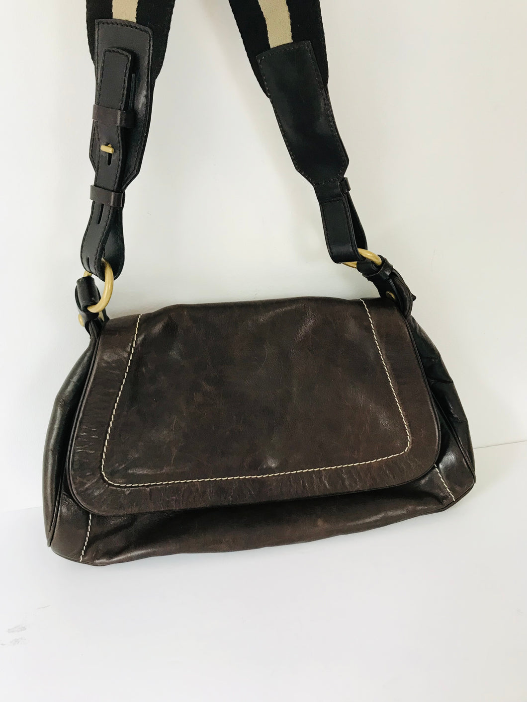 Bally Women's Leather Satchel Bag | Medium | Brown