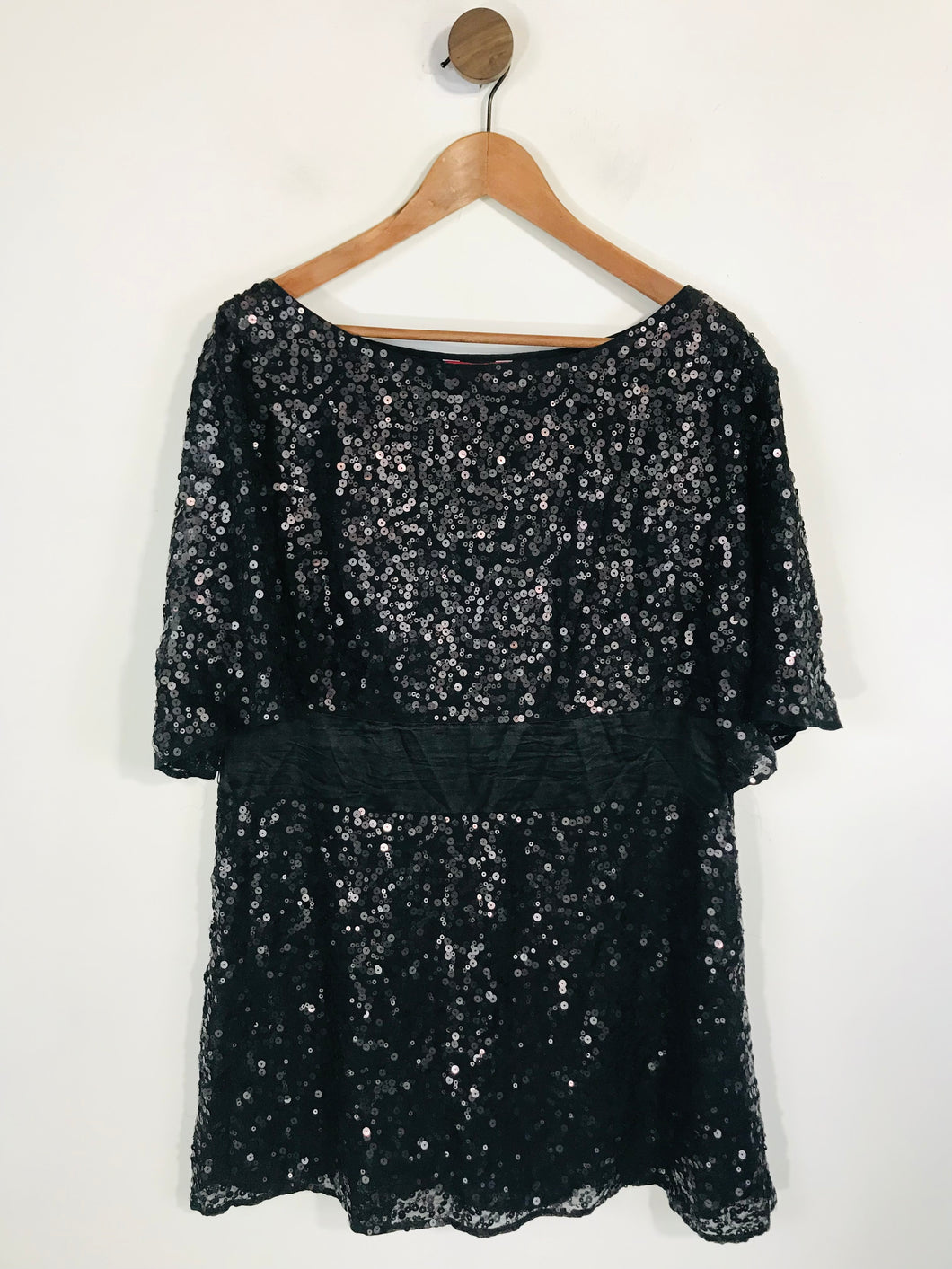Monsoon Women's Sequin Mini Dress | UK16 | Black