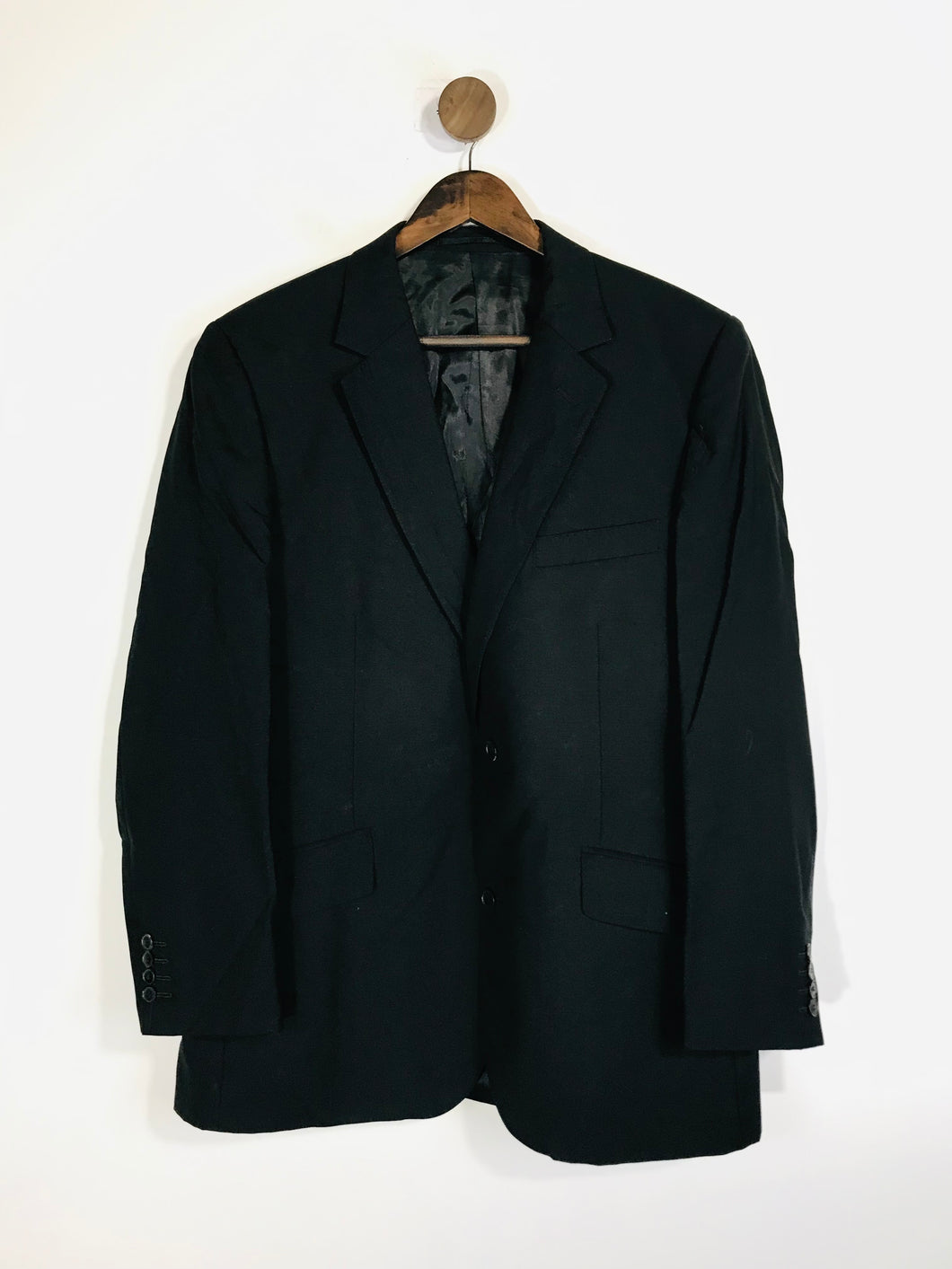 Jaeger Men's Smart Suit Blazer Jacket | 44 S | Black