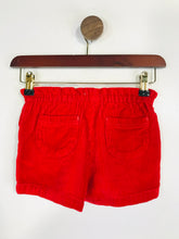 Load image into Gallery viewer, Mini Boden Kid&#39;s Corduroy High Waist Hot Pants Shorts | 4 Years 104cm | Red
