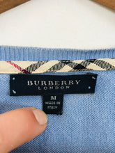 Load image into Gallery viewer, Burberry Women’s Cotton V Neck Cardigan | M UK10-12 | Blue
