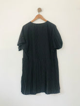 Load image into Gallery viewer, Zara Women&#39;s Pleated Shift Dress NWT | XL UK16 | Black
