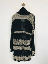 Load image into Gallery viewer, Allsaints Women&#39;s Cotton Striped Cardigan | UK6 | Black
