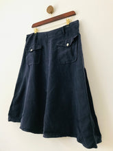 Load image into Gallery viewer, Hobbs Women&#39;s Linen A-Line Skirt | UK14 | Blue
