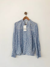 Load image into Gallery viewer, Zara Women&#39;s Floral Blouse NWT | XL UK16 | Blue
