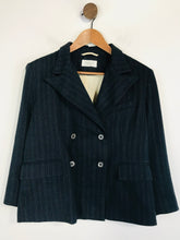 Load image into Gallery viewer, Toast Women&#39;s Wool Striped Blazer Jacket | UK12 | Blue
