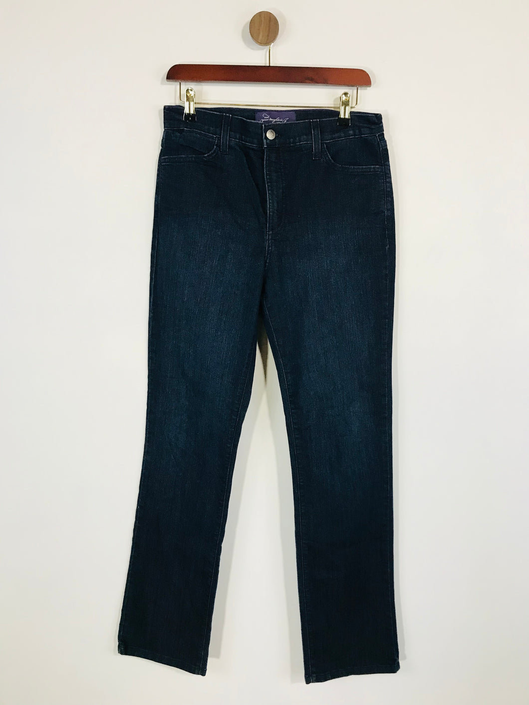 NYDJ Women's High Waisted Straight Jeans | UK12 | Blue