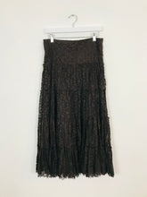Load image into Gallery viewer, Phase Eight Womens Lace Gathered Gypsy Maxi Skirt | UK 12 | Brown
