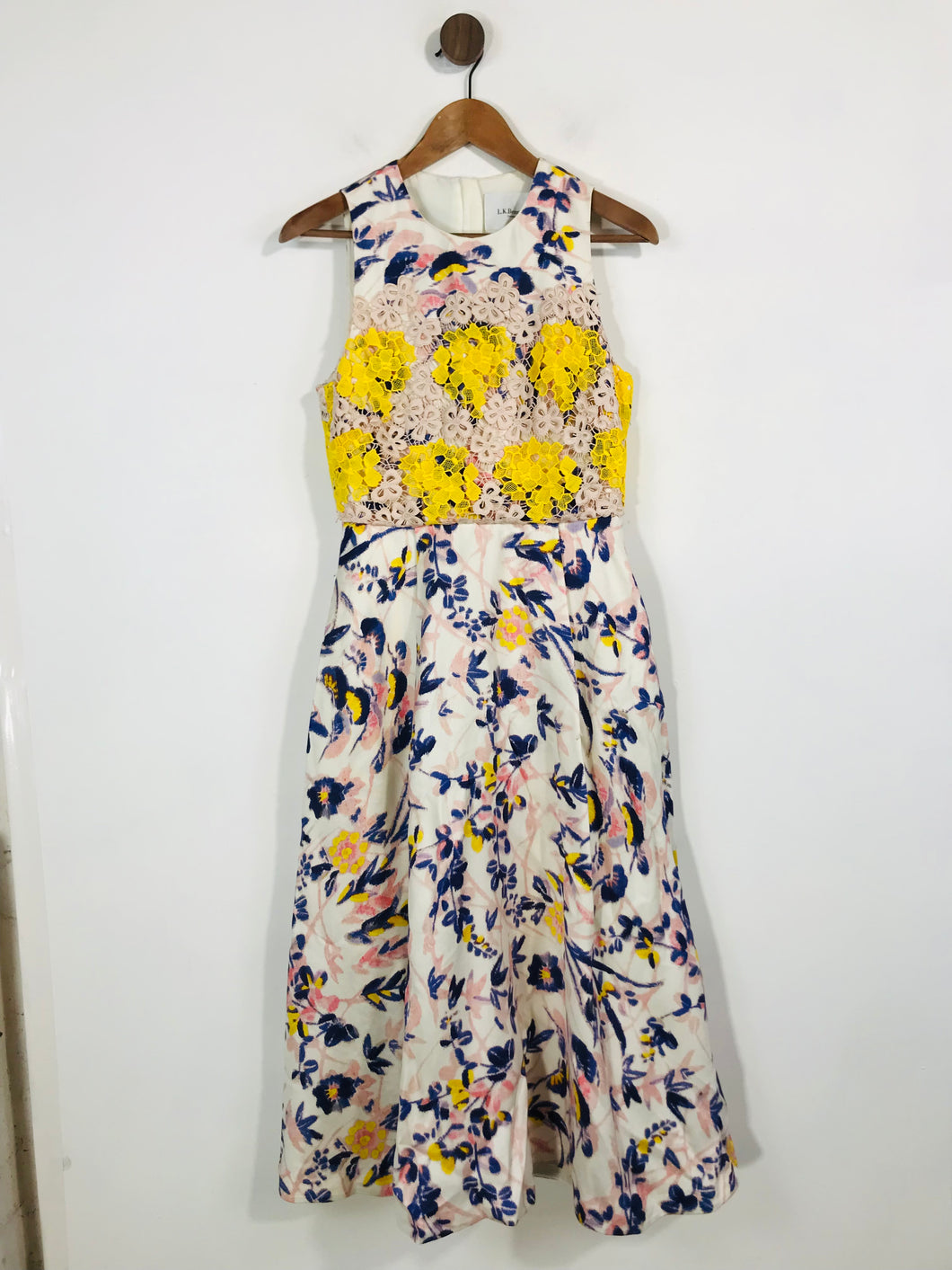 LK Bennett Women's Floral Lace A-Line Dress | UK10 | Multicoloured