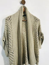 Load image into Gallery viewer, Mint Velvet Women&#39;s Short Sleeve Open Knit Cardigan | UK12 | Beige
