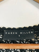 Load image into Gallery viewer, Karen Millen Women&#39;s Beaded Sequin Knit Blouse | 3 UK12 | Black
