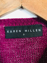 Load image into Gallery viewer, Karen Millen Women&#39;s Knit Sheer T-Shirt | M UK10-12 | Purple
