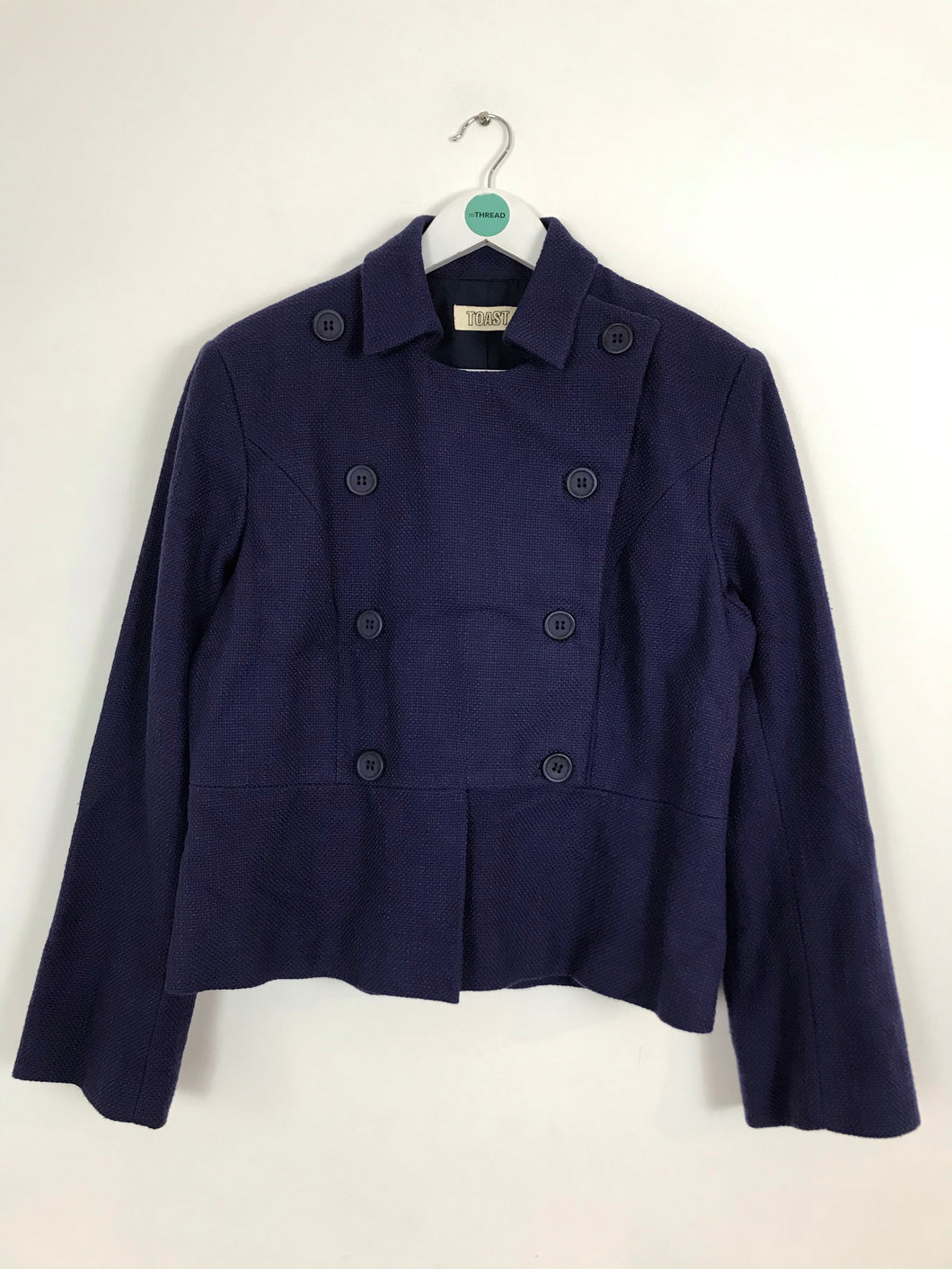 Toast Women’s Cotton Blend Button Up Blazer Jacket | UK14 | Purple