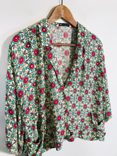 Load image into Gallery viewer, Zara Women&#39;s Floral Crop Button-Up Shirt | M UK10-12 | Multicoloured

