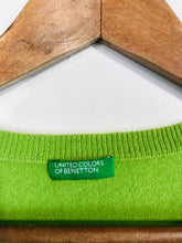 Load image into Gallery viewer, United Colors of Benetton Women&#39;s Cashmere V-Neck Jumper | M UK10-12 | Green
