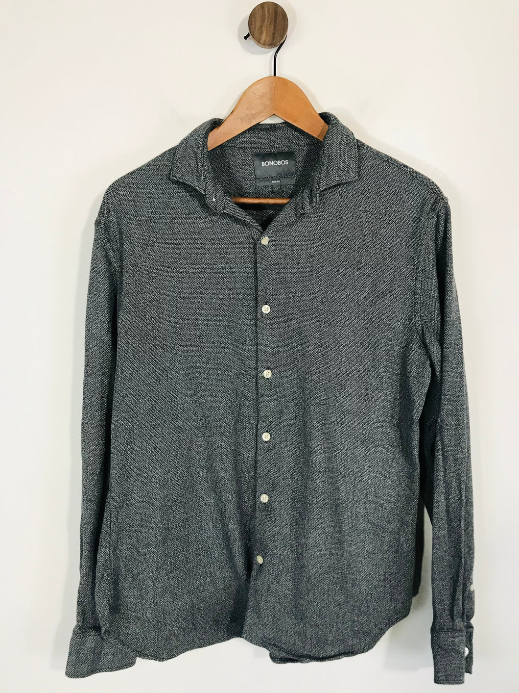 Bonobos Men's Casual Slim Fit Button-Up Shirt | M | Grey