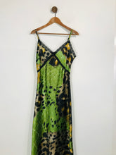 Load image into Gallery viewer, River Island Women&#39;s Leopard Print Slip Maxi Dress | UK12 | Black
