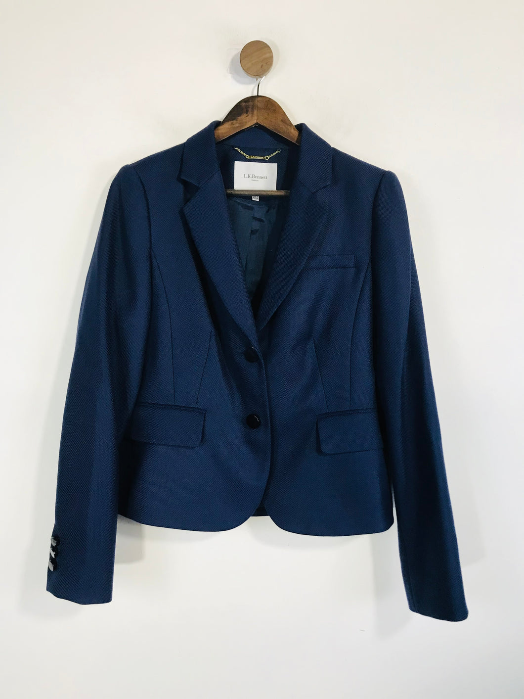 L.K. Bennett Women's Wool Smart Blazer Jacket | UK14 | Blue