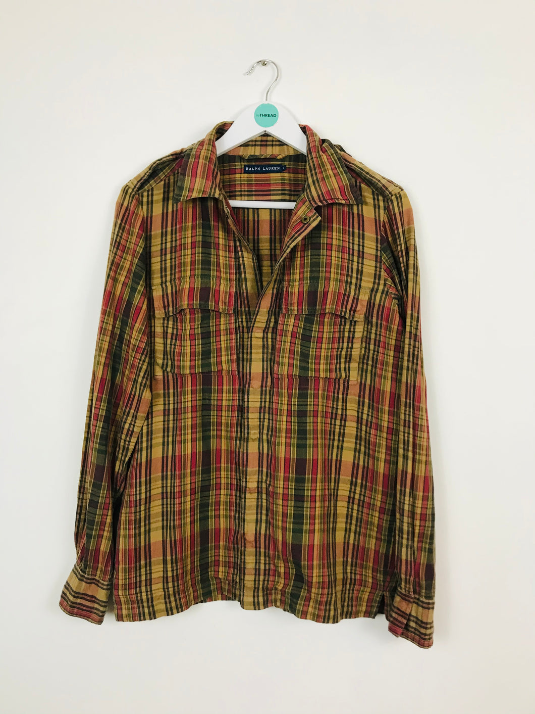 Ralph Lauren Womens Tartan Shirt | UK10 | Brown