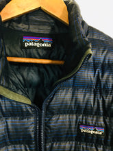 Load image into Gallery viewer, Patagonia Men&#39;s Striped Puffer Jacket | M | Blue
