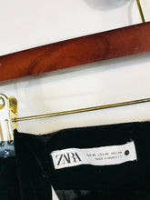 Load image into Gallery viewer, Zara Women&#39;s Ruched Velvet Mini Skirt | XS UK6-8 | Black
