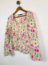 Load image into Gallery viewer, Boden Women&#39;s Linen Floral Blouse | UK12 | Multicolour

