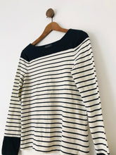 Load image into Gallery viewer, French Connection Women’s Long Sleeve Breton Top | M UK10-12 | White Blue
