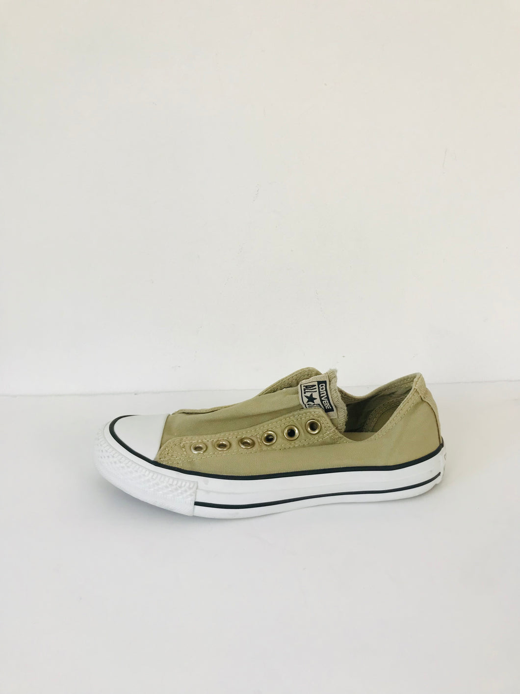 Converse All Star Women's Slip-On Canvas Low Trainers | UK5 | Beige