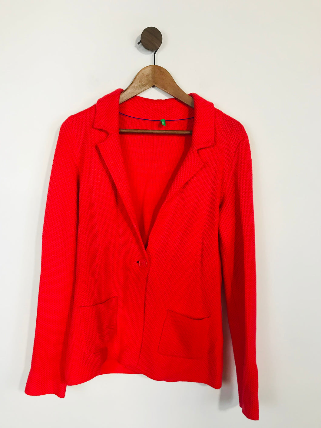 United Colors of Benetton Women's Cotton Smart Blazer Jacket | M UK10-12 | Orange