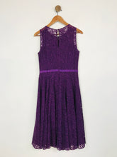 Load image into Gallery viewer, Hobbs Women&#39;s Lace A-Line Dress | UK10 | Purple
