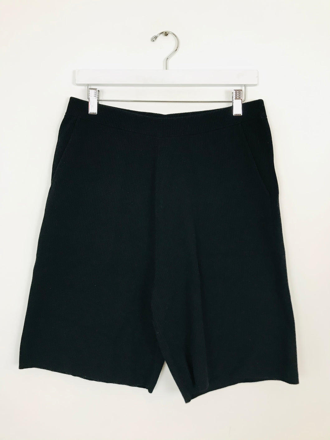 Arket Women’s Ribbed Knit Shorts | UK10-12 | Black