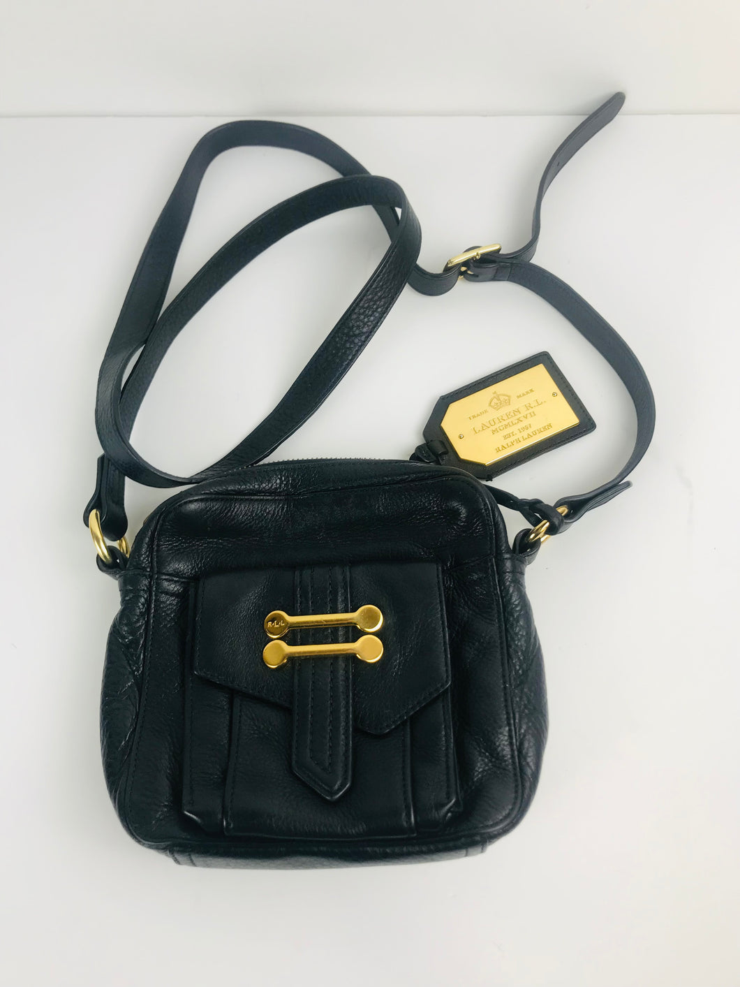 Ralph Lauren Women's Leather Crossbody Bag | Small | Black