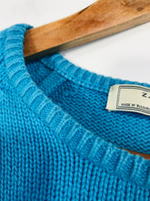 Load image into Gallery viewer, Zara Man Men&#39;s Cotton Striped Jumper | M | Blue
