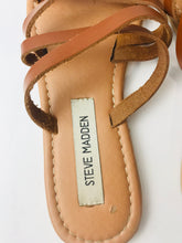 Load image into Gallery viewer, Steve Madden Women&#39;s Leather Strap Sandals | EU37 UK4 | Brown
