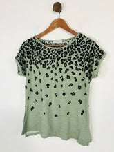Load image into Gallery viewer, Oasis Women&#39;s Leopard Print T-Shirt  | M UK10-12 | Green

