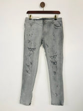 Load image into Gallery viewer, Zara Women&#39;s Distressed Skinny Jeans | UK12 | Grey
