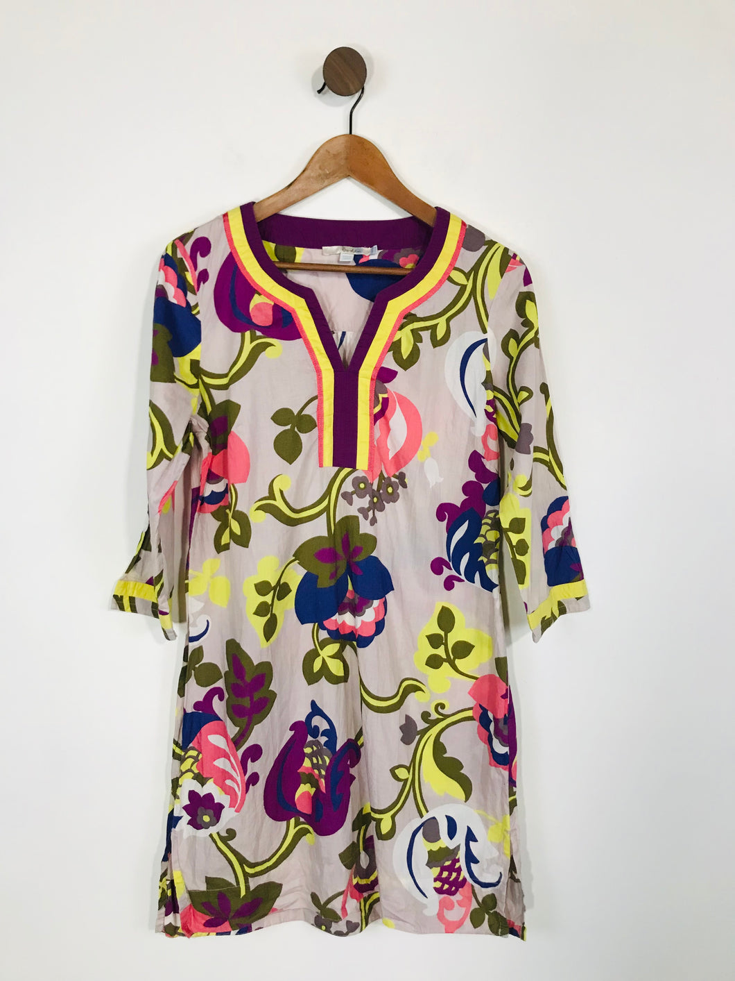 Boden Women's Floral Tunic Style Shift Dress | UK12 | Multicolour